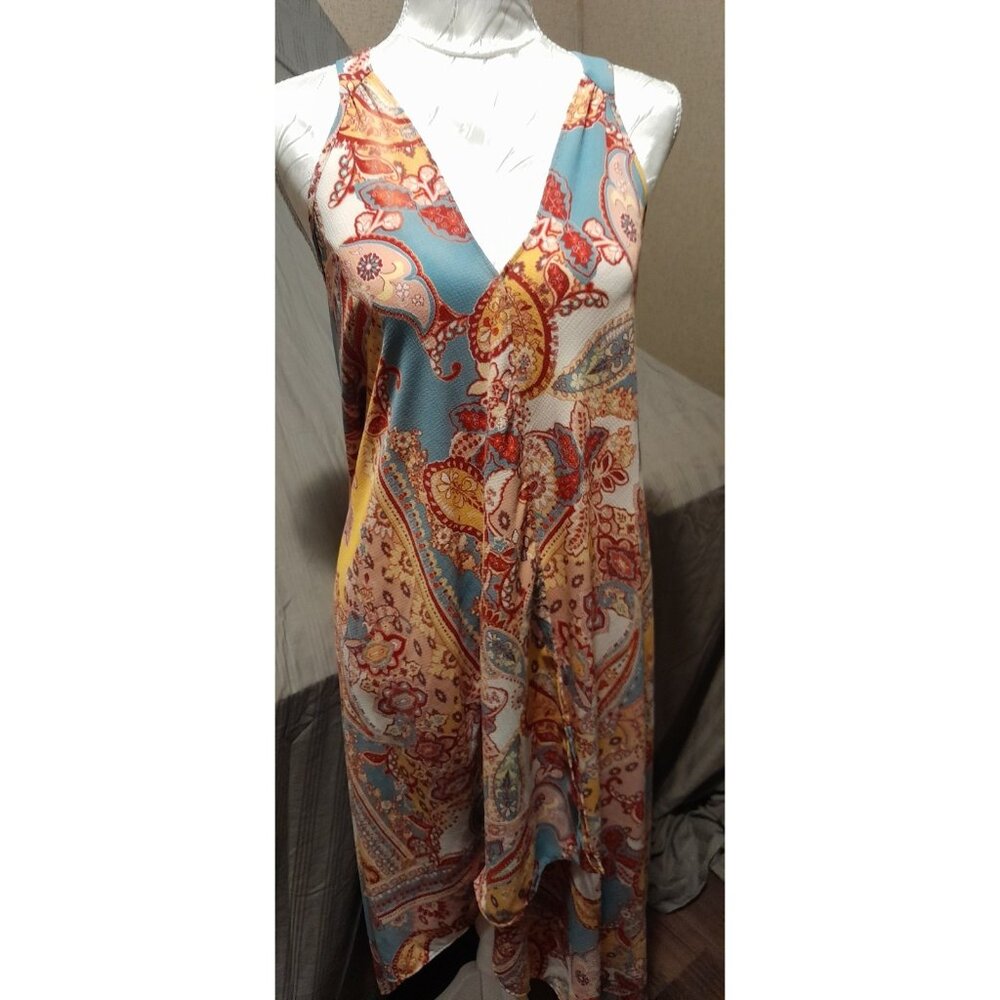 SLNY Fashions NY Sz M Paisley Long Polyester Summer Dress
